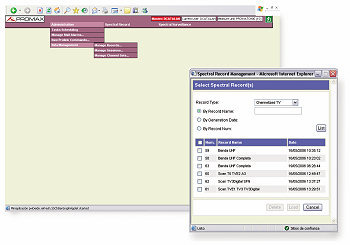 Application pour monitorisation du spectre