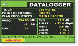 Fonction Datalogger prenant automatiquement les mesures