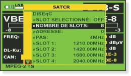 Mesureur de champ avec commandes SaTCR