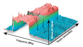 Mesureur de champ avec spectrogramme