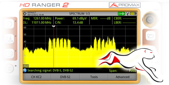 Analyseur de spectre avec balayage de 90 ms