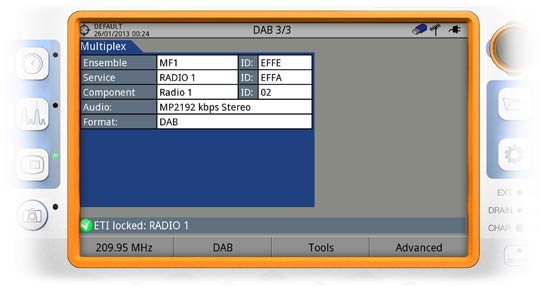 Analyse d'un signal DAB avec un mesureur de champ RANGER Neo +