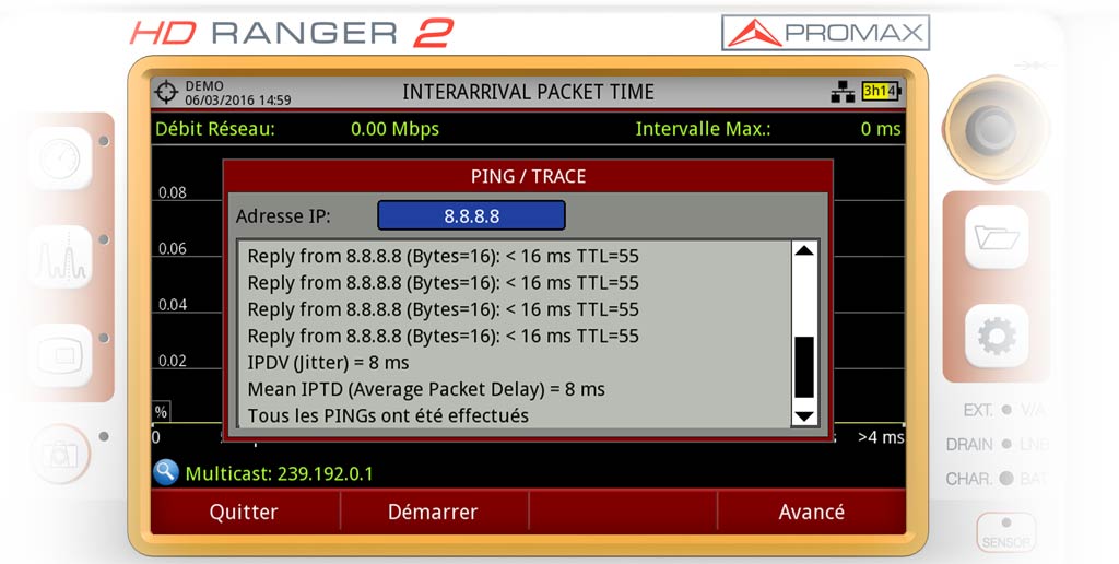 Exécutant les fonctions PING et TRACE