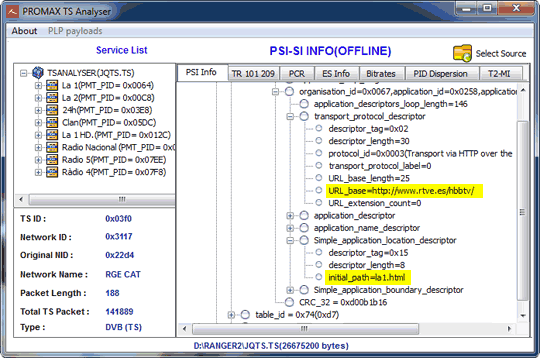 Analyseur de Transport Stream gratuit