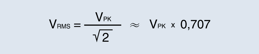 Formule mathématique appliquée par un multimètre RMS