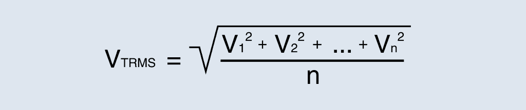 Formule mathématique appliquée par un multimètre True RMS
