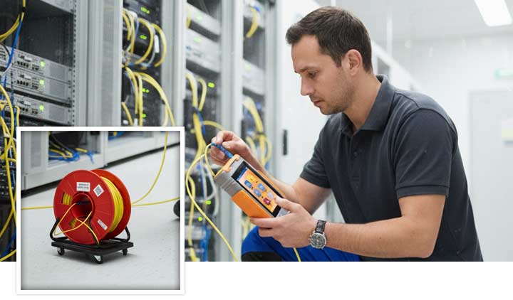 Use of a launch cable when measuring events with an OTDR