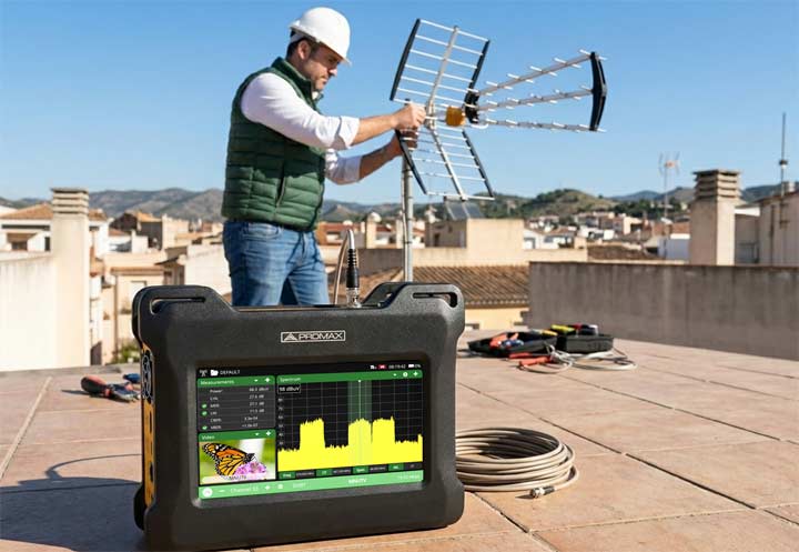Le TV EXPLORER NG garantit une réception fiable du signal, en offrant des mesures de BER, de MER et une analyse numérique complète pour toutes les normes DVB de deuxième génération