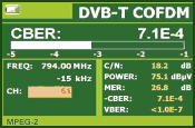 TV Explorer - Mesures pour COFDM / QPSK