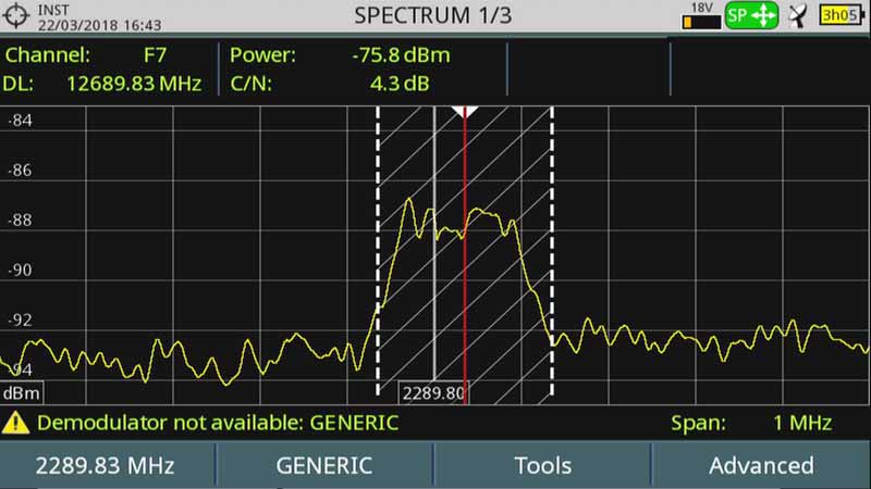 Porteuse numérique de bas niveau de 200 kHz