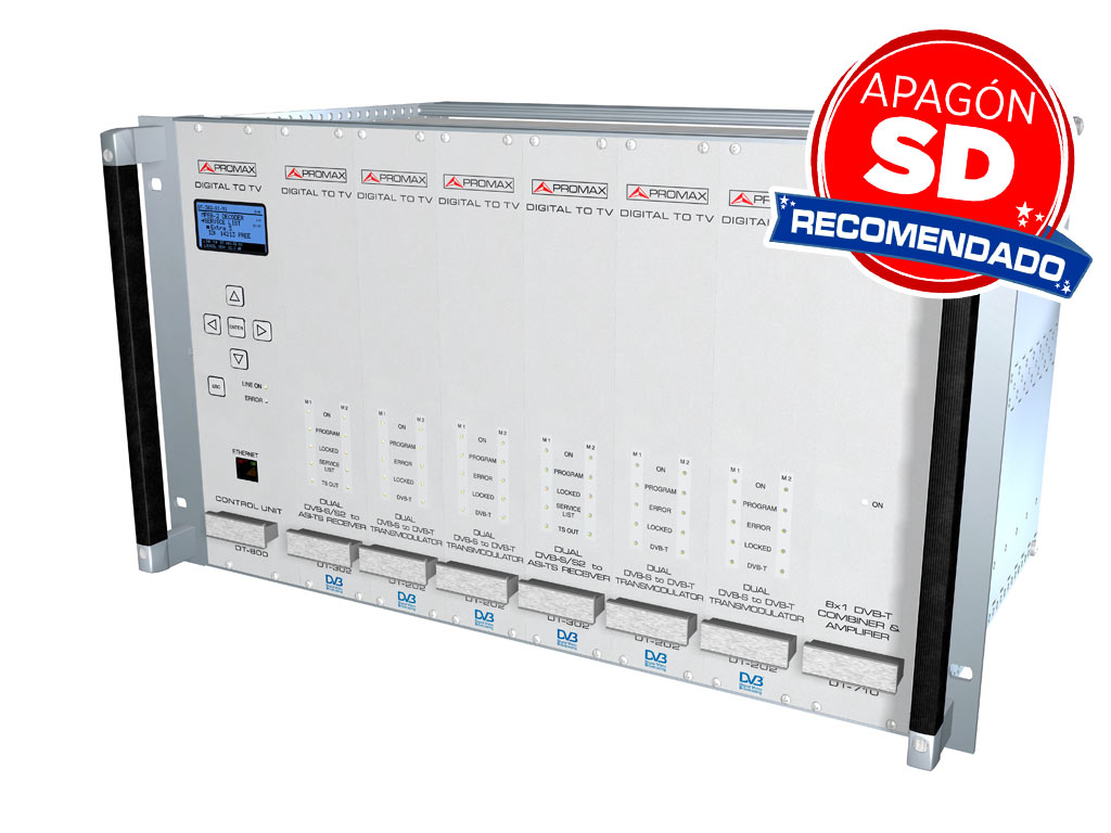 DT-504B: Encodeur Vidéo/Audio Quadruple avec sortie DVB-T et TS-ASI