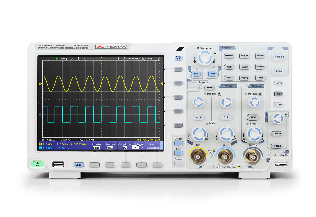 OD-620B: Oscilloscope numérique de 200 MHz  (gamme professionnelle)