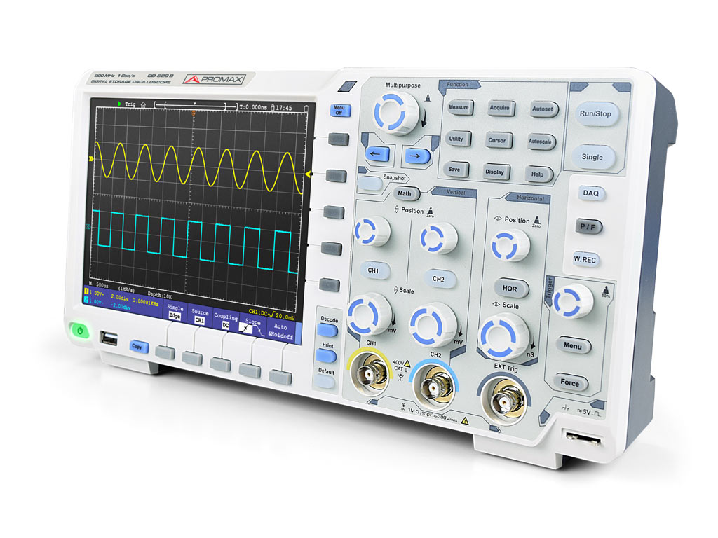 OD-620B: Oscilloscope numérique de 200 MHz  (gamme professionnelle)